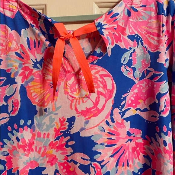 Lilly Pulitzer Noelle Dress Bennet Blue/BAY DREAMIN NWT - Size L - Picture 3 of 7